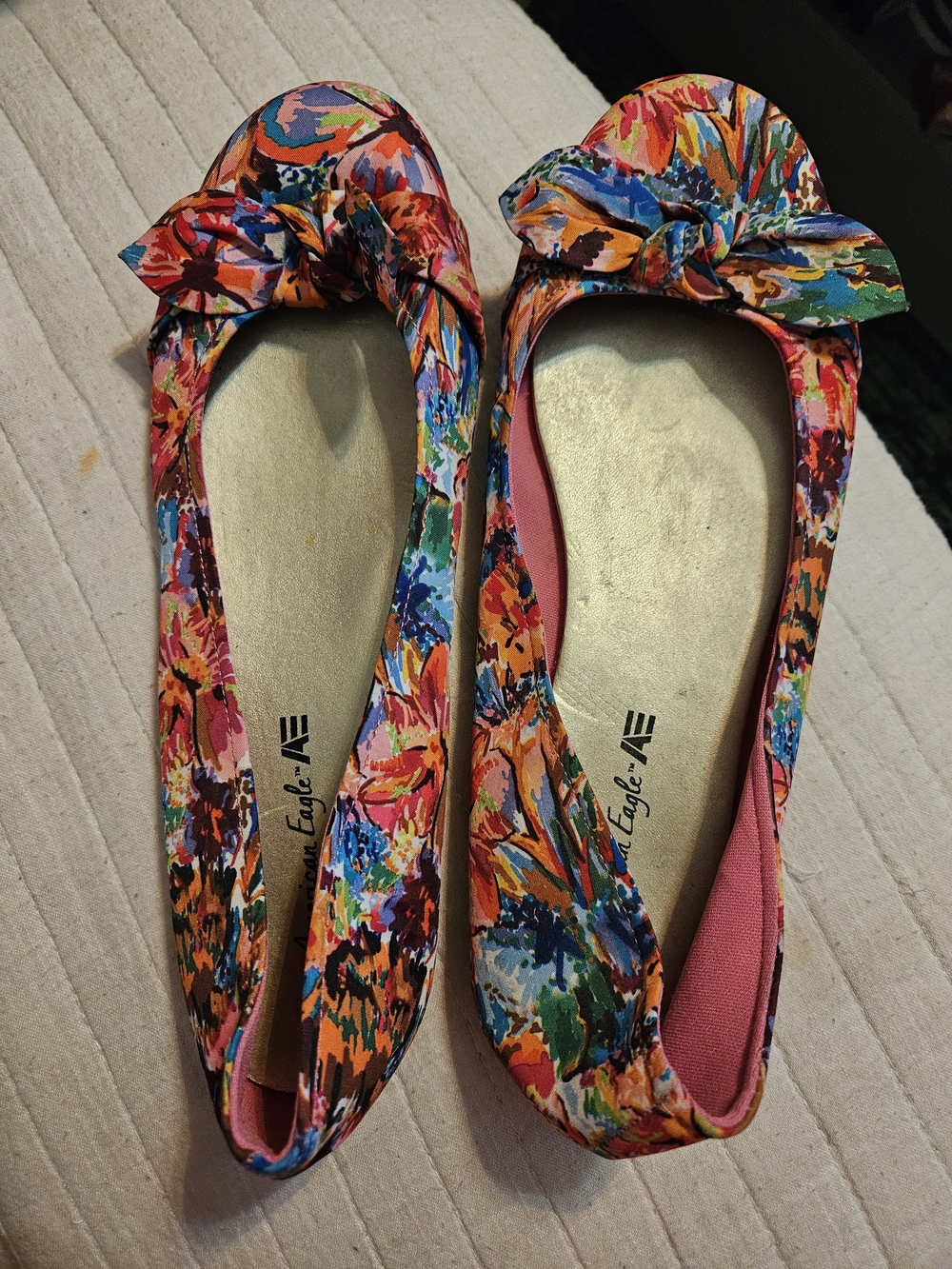 American Eagle Outfitters Floral Bow Ballet Flats - Multicolor
